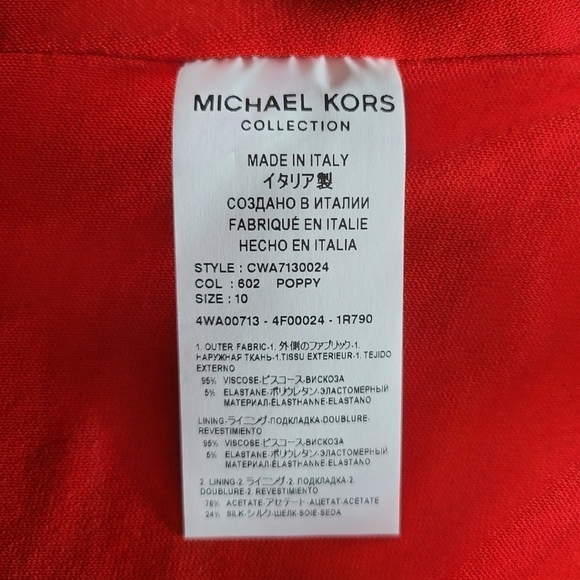 Michael Kors Collection Jersey Racerback Bodysuit, Size 10, Red, NWT - Picture 15 of 16